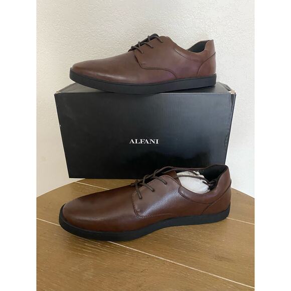 NiB Alfani men’s Elston lace up Oxford in chocolate 10.5